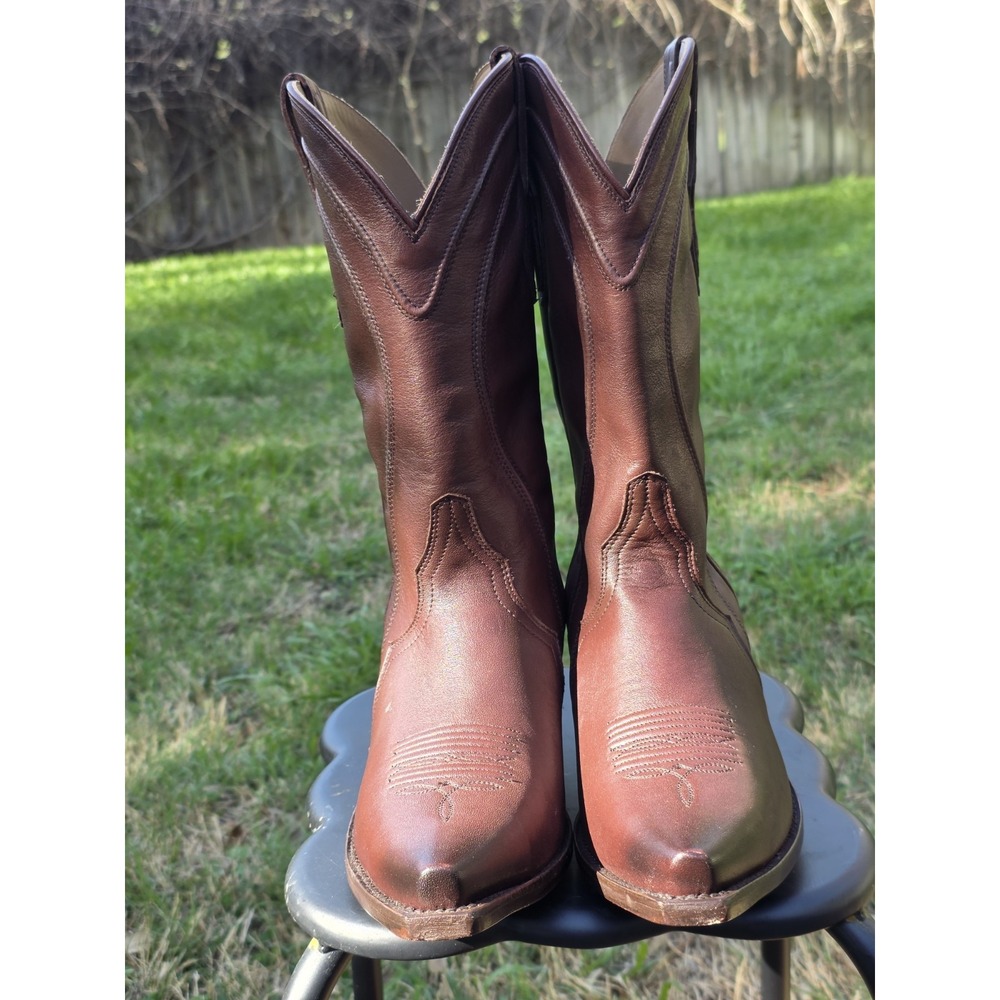 Rujo Chocolate Leather Boots Womens 10.5 NWB - Picture 13 of 16